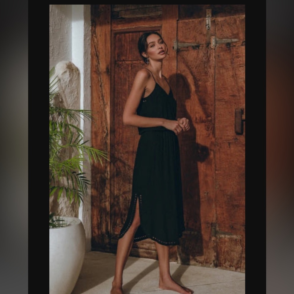 Pampelone Ines Midi Dress in Black, Size S